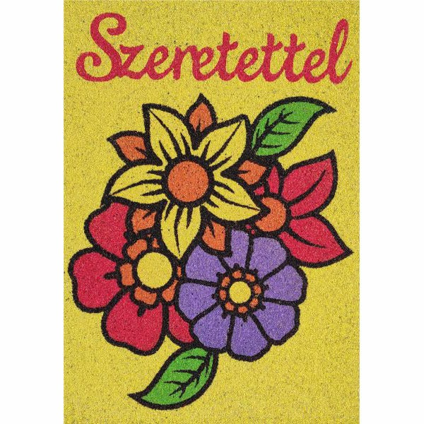 Mother's Day flower sand art pack with colorful floral design and 'Szeretettel' text.