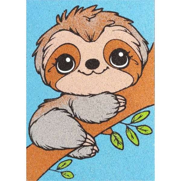 Lajhár homokkép kreatív homokfestő készlet gyerekeknek.