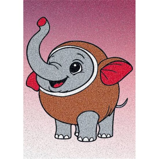 Cocofanto Elefanto homokfestés kifestő csomag sablonképpel és színes homokkal gyerekeknek