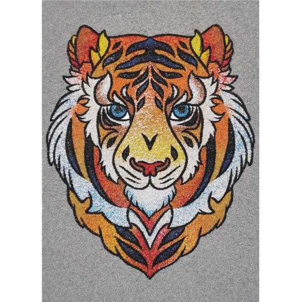 Felnőtt homokkép csomag - tigris homokfestés minta A4 méretben.