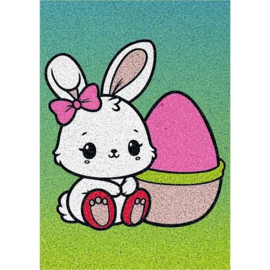 Húsvéti nyuszi lány homokkép