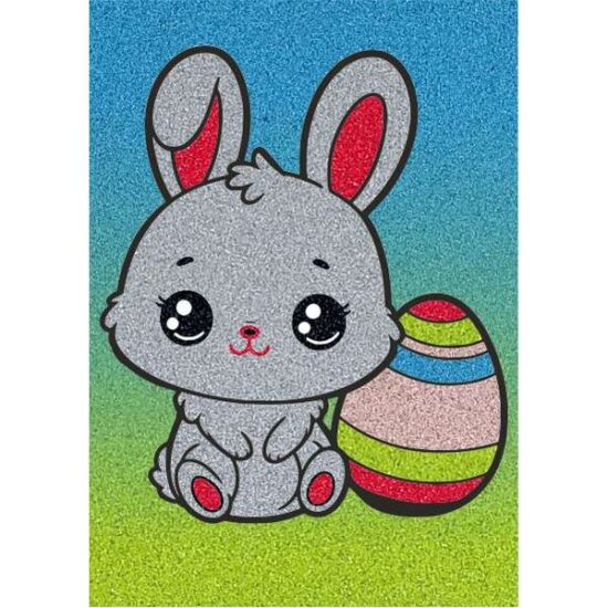 Húsvéti nyuszi fiú homokkép