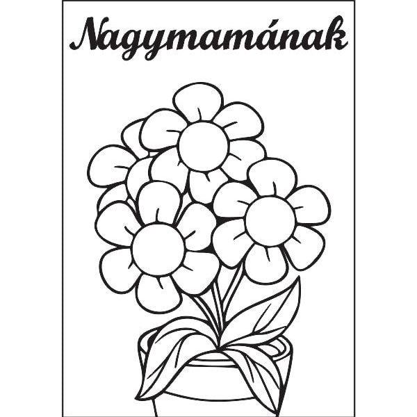 Cserepes margaréta homokkép sablon nagymamáknak.