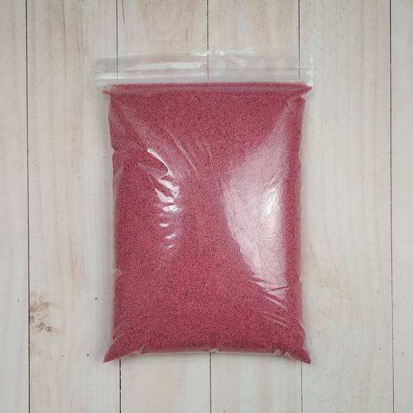 Dekorhomok rózsaszín, színes kvarchomok, 0,4-0,8 mm szemcseméret, 30 g csomagolás.