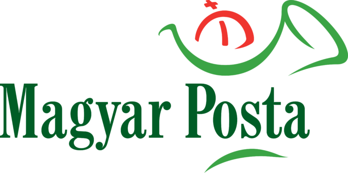 Logo of Magyar Posta depicting postal delivery services.
