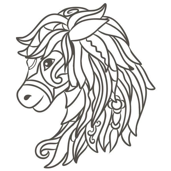 Elbűvölő póni homokkép szórásra alkalmas sablonkép.