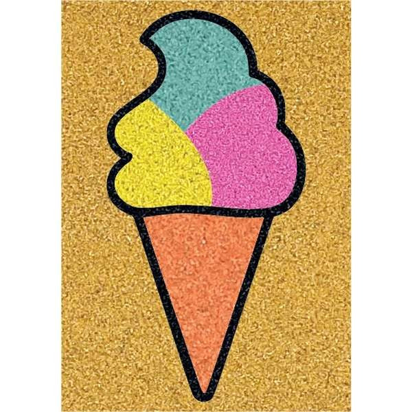 Fagyi homokkép mintás homokfestő készlet színes sablonnal.