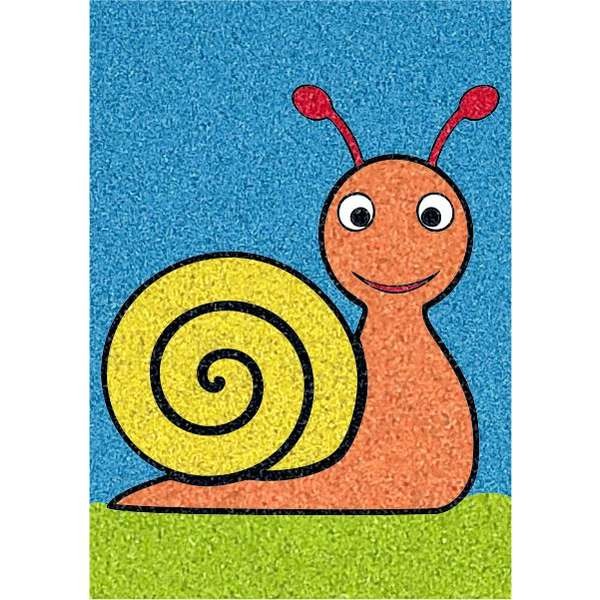 Csiga 3 homokkép kreatív homokfestmény gyerekeknek.