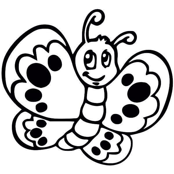 Kis pillangó homokkép sablon kontúrok.