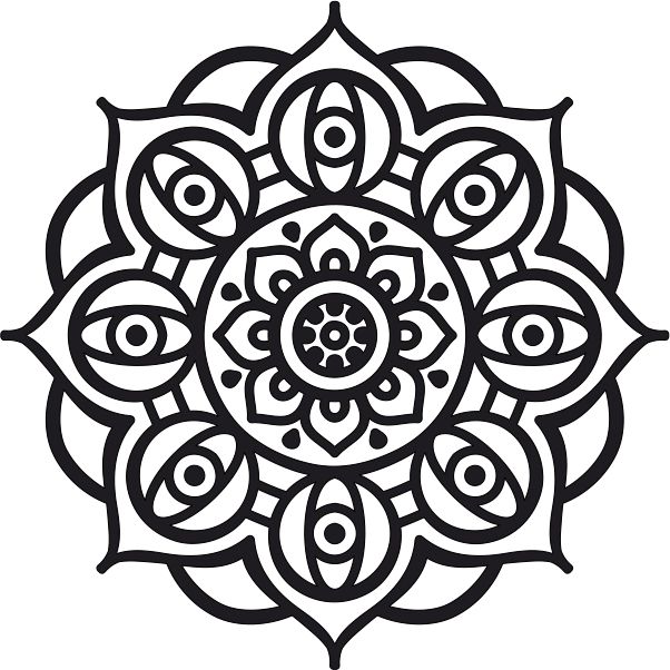 Mandala 11 sand art template with intricate design outlines.