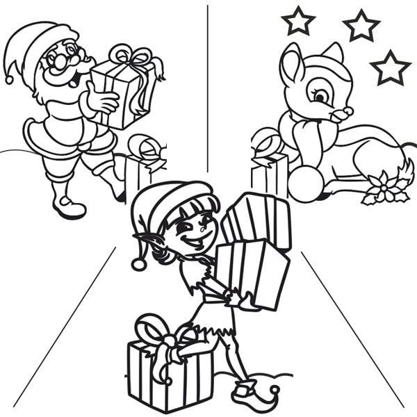 Mikulás homokkép csomag színezhető sablonképek karácsonyi tematikával.