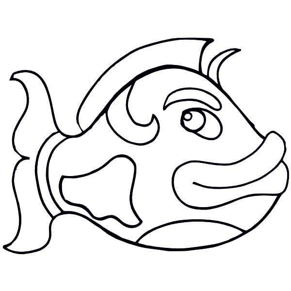 Nagy hal homokkép sablon festéshez.