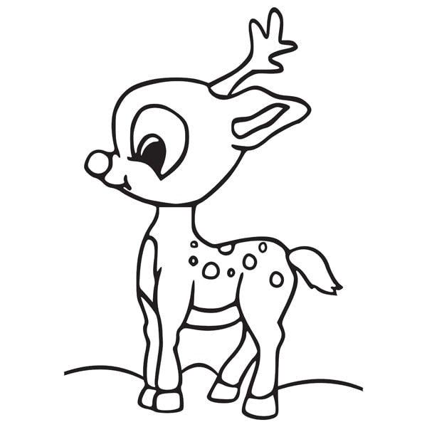 Rudolf sand art template for creative sand painting activities.