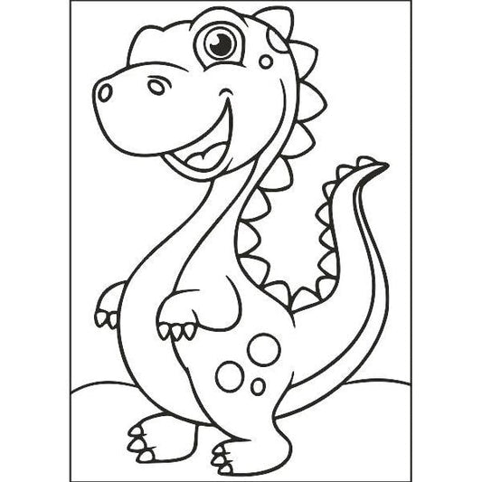 Ősidő állatai homokkép készítő sablon dinoszaurusszal.