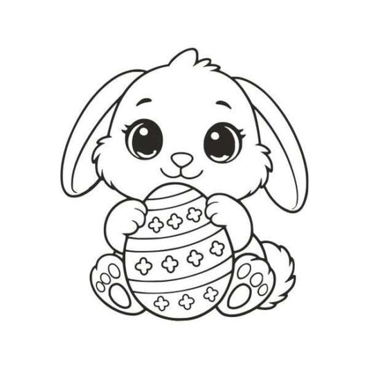 Cuki nyuszi homokkép színes homokkal homokfestéshez gyerekeknek