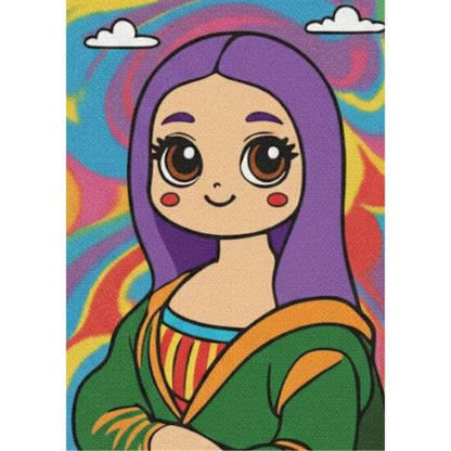 Mona Lujza homokkép homokfestéshez színes homokkal és sablonképpel