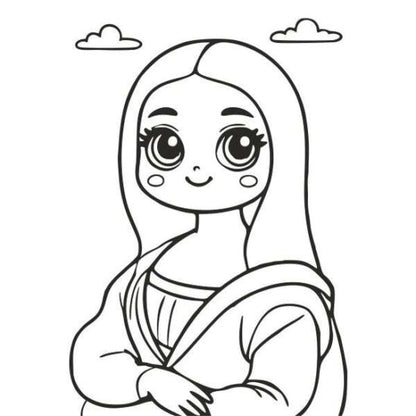 Mona Lujza homokkép készlet sablonképpel és 6 tasak színes homokkal homokfestéshez gyerekeknek