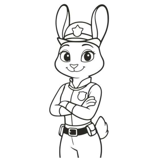 Rendőr nyuszi homokkép színes homokkal homokfestéshez gyerekeknek kreatív készlet