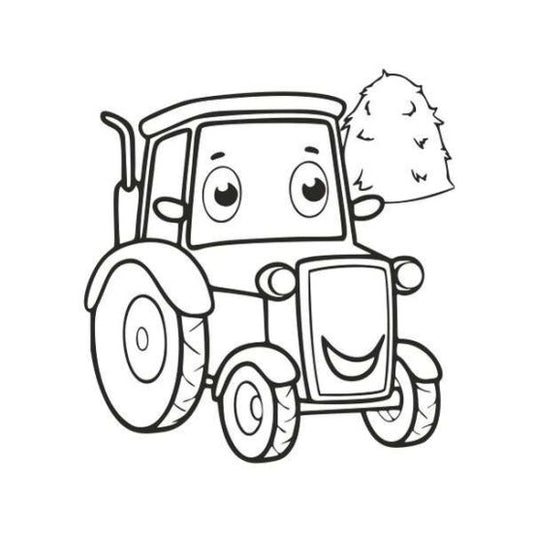 Szemes traktor homokkép készlet homokfestéshez, 6 színes homokkal és sablonképpel