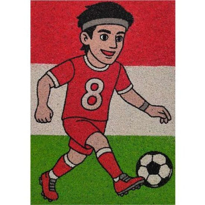 Focista homokkép homokfestéssel színes homokkal és sablonképpel gyerekeknek