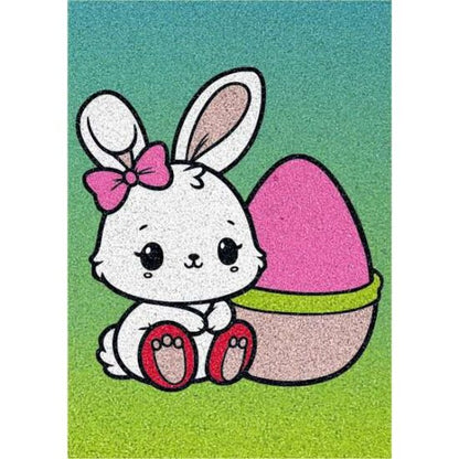 Húsvéti nyuszi lány homokkép