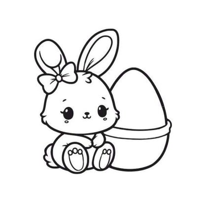 Húsvéti nyuszi lány homokkép