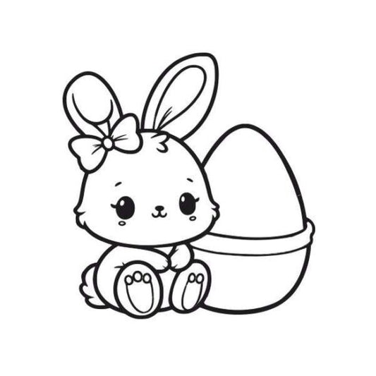 Húsvéti nyuszi lány homokkép