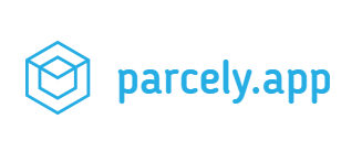 Parcely.app logo with box icon for delivery services.