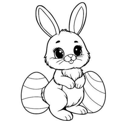 Nyúl tojásokkal homokkép