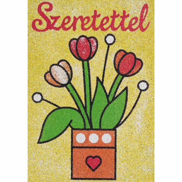 Tulipánok szeretettel homokkép-homokfestes.hu